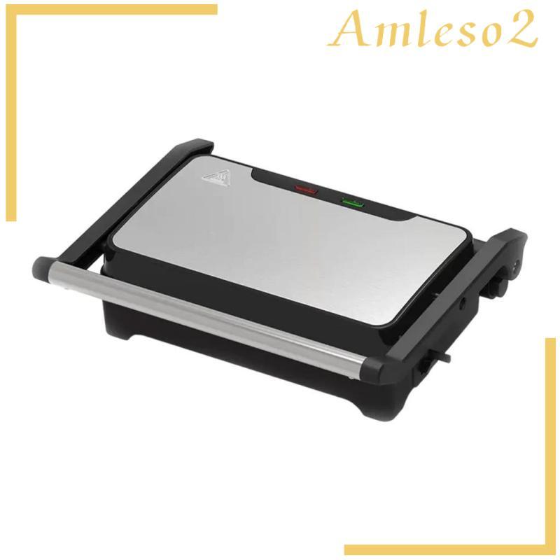 [Amleso2] Electric Panini Press Compact Sandwich Press สําหรับ Burgers Snacks Sandwiches