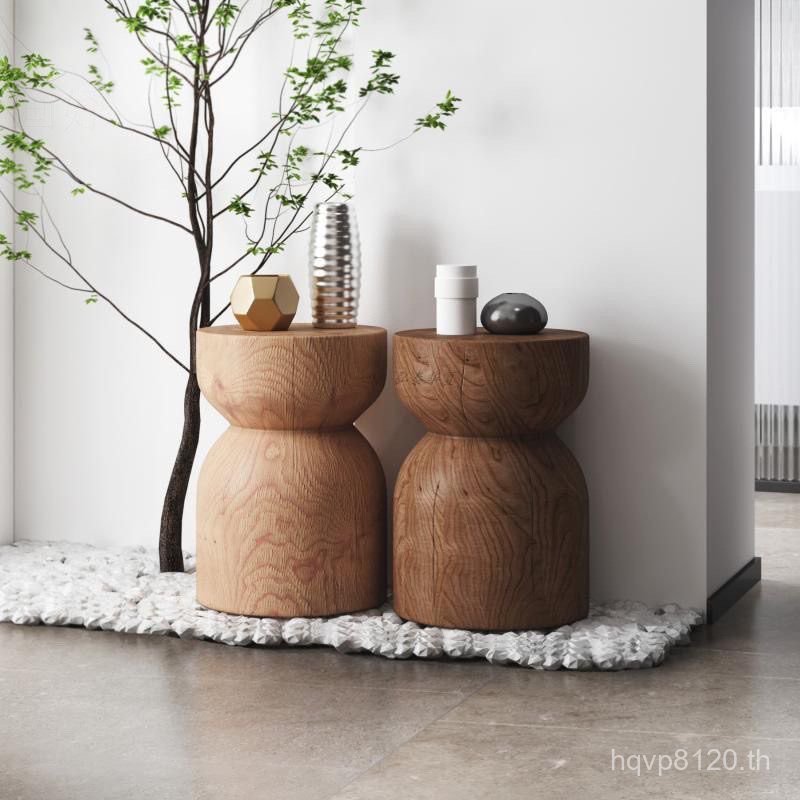 Stump Round Natural Low Stool Hotel R2WC