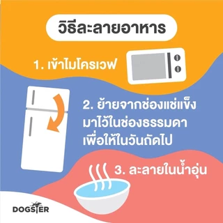 DOGSTER FRESH อาหารมื้อหลัก ปรุงสดพร้อมทานแช่แข็งสำหรับสุนัข ขนาด 120 g.