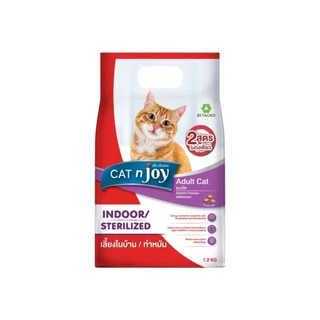 Cat n joy แคทเอ็นจอย อาหารเม็ดแมว ทุกสายพันธุ์ กินง่าย มี 9 สูตรให้เลือก รส แซลมอน ขนาด 1.2kg
