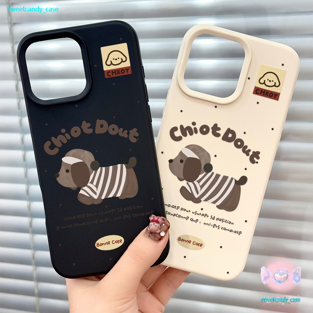 เคสสำหรับไอโฟน13 CODที่ไทย ลูกหมา ดัชชุนด์ เคสมือถือนิ่มซิลิโคน TPUแบบด้าน For IPhone17 13 11 12Pro PROMAX 16 14 15PLUS