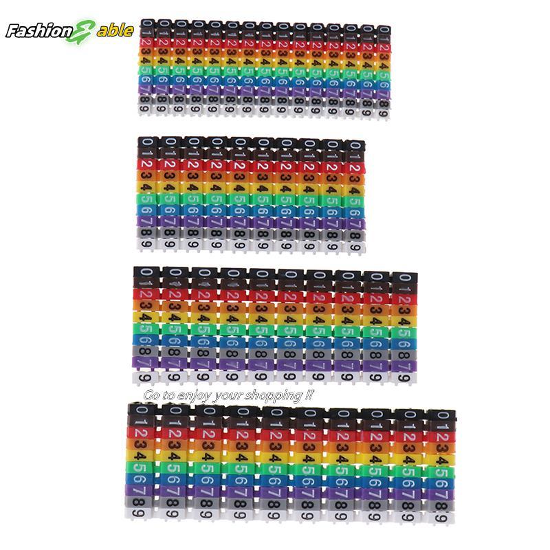 Fashion.shop03 Cable Markers Colourful C-Type Marker Number Tag Label สําหรับลวด 1.5/1.5/ 6mm2 CAD