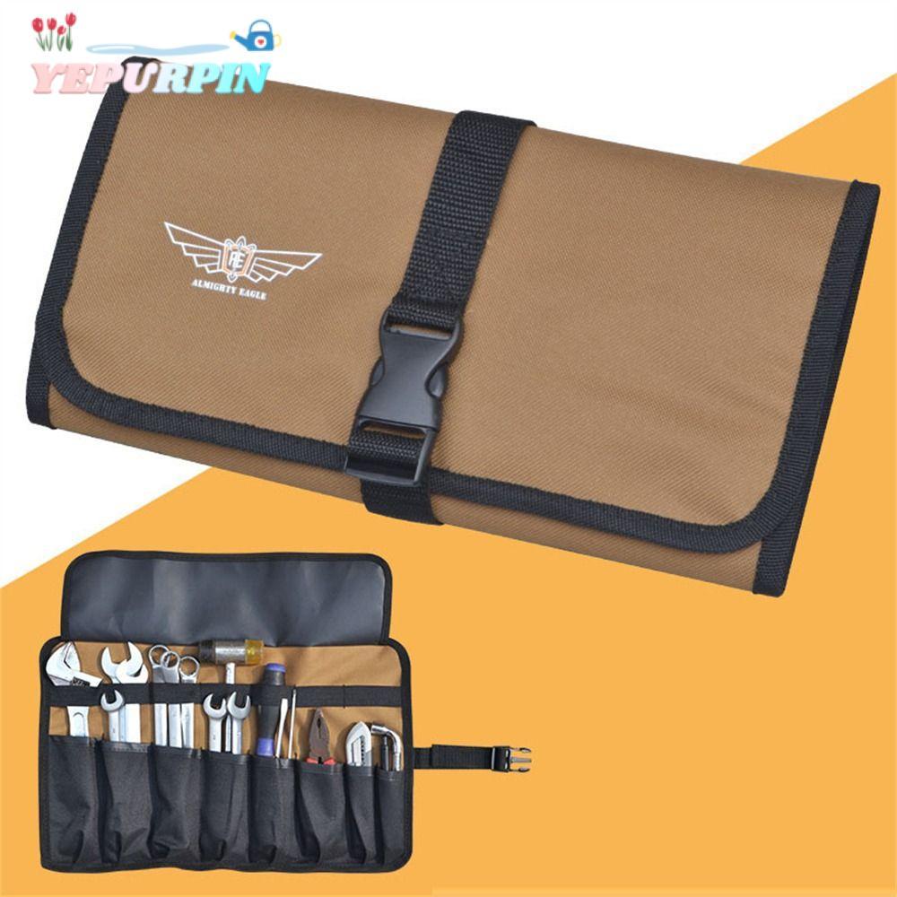 Yepurpin เครื่องมือเก็บกระเป๋าช่างไฟฟ้ากระเป๋าผ้า Toolkit กระเป๋า
