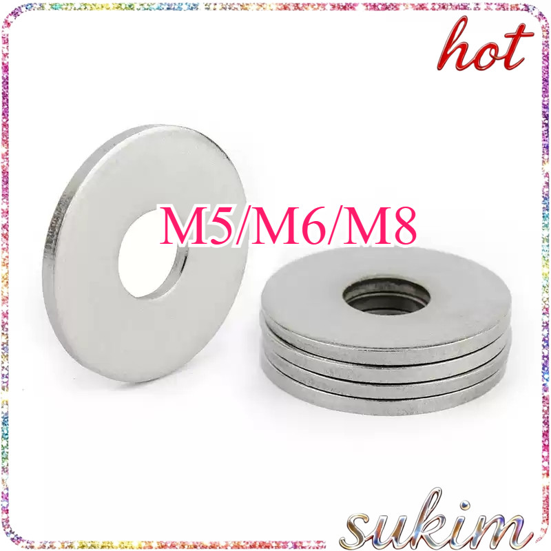 แหวนอีแปะ แหวนรอง น็อตสกรู Flat Washer Screw สแตนเลส304 M5/M6/M8 (SUKIM-1) – โปรปัง
