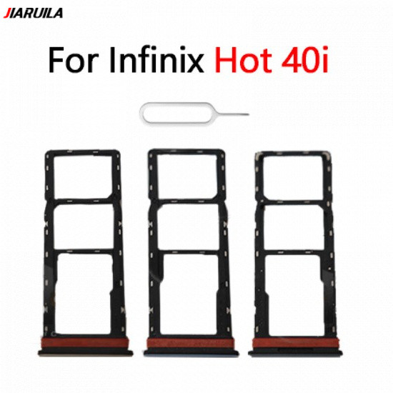 สําหรับ Infinix Hot 40i X6528 X6528B ซิมการ์ดถาดสล็อตผู้ถือเปลี่ยนชิ้นส่วน