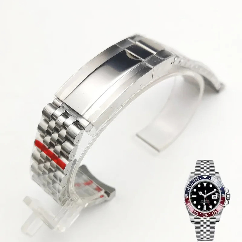 20 มม.Jubilee 904 สายนาฬิกาสําหรับ Rolex Sub GMT Yacht Daytona สายผู้ชายหรูหรานาฬิกาโซ่ Mod อะไหล่อุ