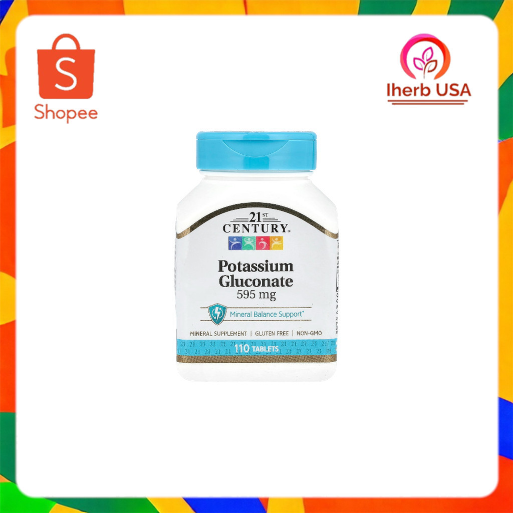 Potassium Gluconate  595 mg โพแทสเซียมกลูโคเนต ขนาด 595 มก. บรรจุ 110 เม็ด