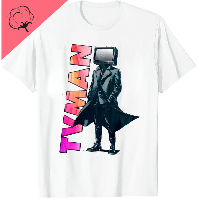 เสื้อยืด Skibidi Toilet TVMAN Multiverse เสื้อยืดเท่ๆ ลาย Tvman สำหรับทุกเพศ เสื้อลำลองพิมพ์ลายดีไซน