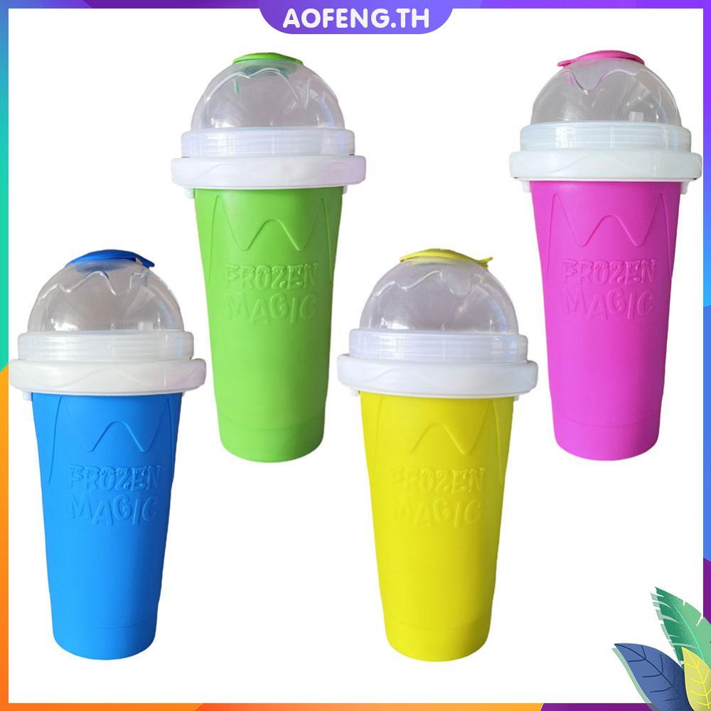 อาโอเฟิง✥คุณภาพสูง Portable Smoothie Squeeze Cup Slushie Cup Slushy Cup for Kids Friends and Family