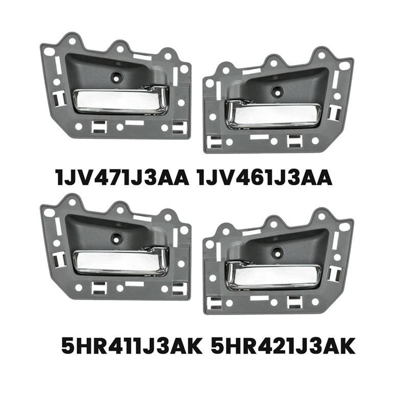 4 ชิ้น/เซ็ตด้านในประตูดึงสําหรับ Jeep Grand Cherokee 2005-2011 1JV471J3AA 1JV461J3AA 5HR411J3AK 5HR4