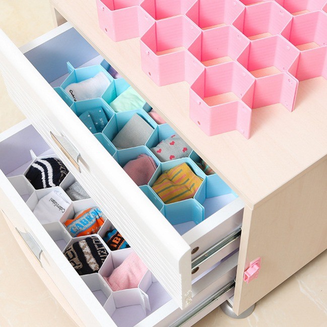 Practical drawer organizer, convenient storage, honeycomb drawer grid, drawer partition, honeycomb d
