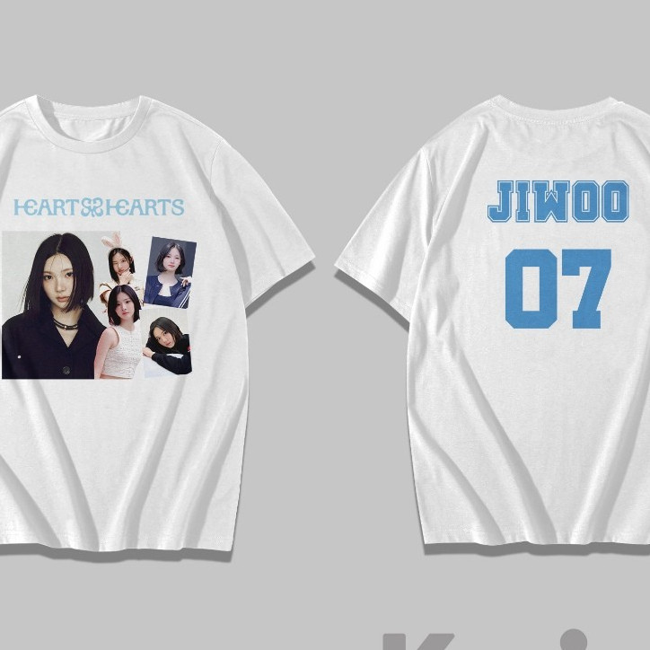 เสื้อยืด JIWOO Hearts2Hearts / เสื้อยืด Hearts 2 Hearts / เสื้อยืด Kpop / แฟน ๆmerch