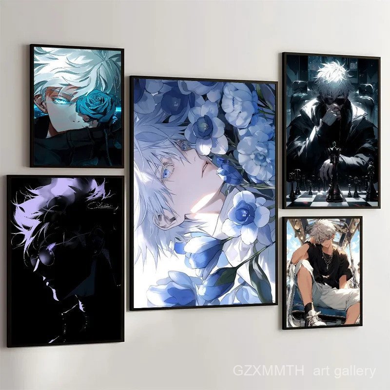 1PC Satoru Gojo Jujutsu Kaisen โปสเตอร์ภาพยนตร์โปสเตอร์ Retro กระดาษคราฟท์ห้อง Bar Cafe Aesthetic Ar