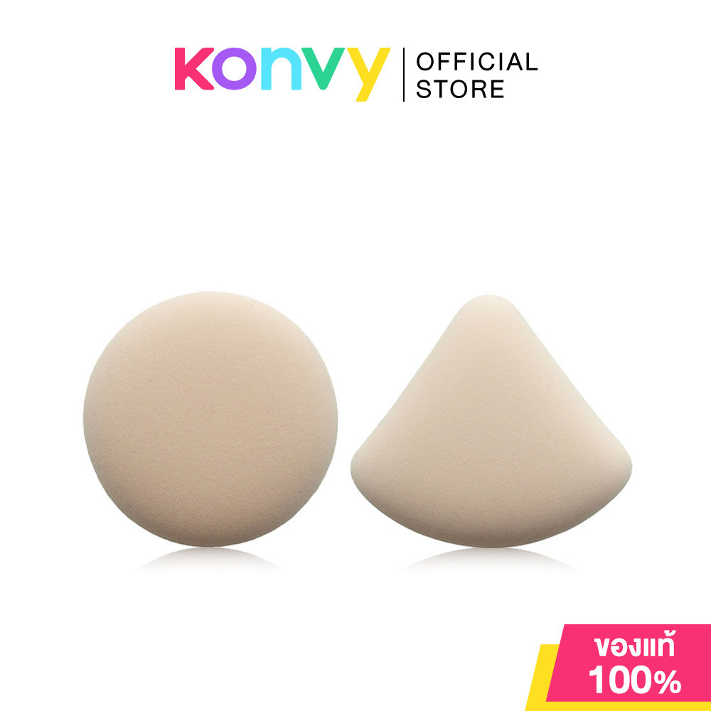 SUPERMOM Marshmallow Puff 2pcs #Duo พัฟมาชเมลโล่ ซุปเปอร์มัม ทรงกลม และทรงสามเหลี่ยม.