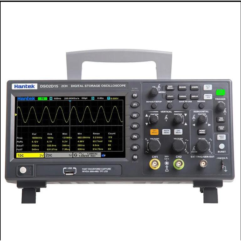 Liche Hantek DSO2D15 สัญญาณรุ่น Digital Oscilloscope Dual Channel 150MHz แบนด์วิดท์ 1GSa/s มือถือ Ha
