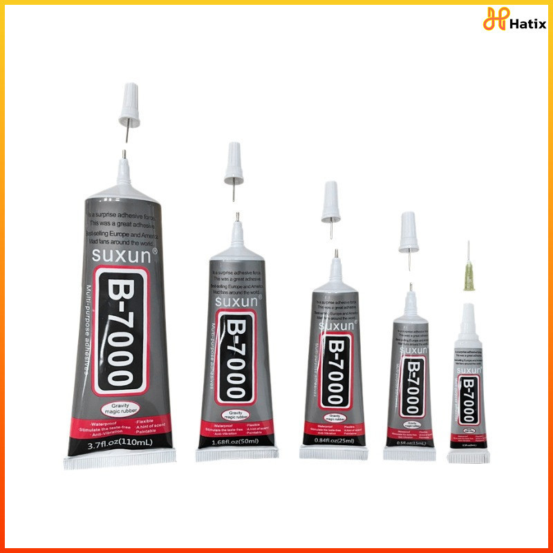 Hatix ยางกาว B7000 มีปลายเข็ม - สำหรับติดหน้าจอโทรศัพท์มือถือ, ยางกาวแห้งด้วยอากาศ, ยางกาว handicraft DIY