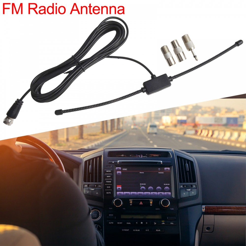 ✅DAB เสาอากาศวิทยุ FM เสาอากาศ FM Dipole Aerial-Audio-Plug-Connector สําหรับตัวรับสัญญาณสเตอริโอ
