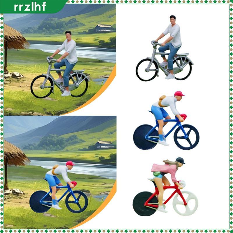 [rrzlhf] 1/64 Scale Cyclist DIY หัตถกรรมคอสเพลย์ Miniature Biker สําหรับอุปกรณ์ถ่ายภาพ