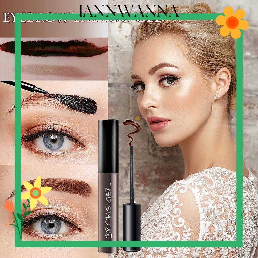IANNWANA Peel Tattoo Eyebrow Gel Up ถึง 3 วัน Eyebrow Tint Eyebrow Tattoo Tint EyeBrow Gel