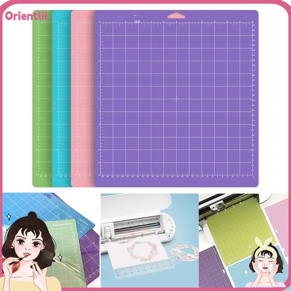 แผ่นรองตัด ORIENTTK, แผ่นรองตัด PVC กันลื่น, กาว Cameo Silhouette แบบใช้ซ้ําได้ Strong Grip Cricut M