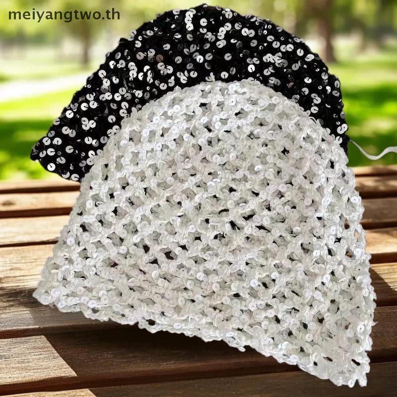 หมวกBeany สไตล์Y2K สำหรับท่องเที่ยว ลายตาข่ายประดิษฐ์sequin ใส่ได้ทั้งฤดูร้อนและใบไม้ร่วง