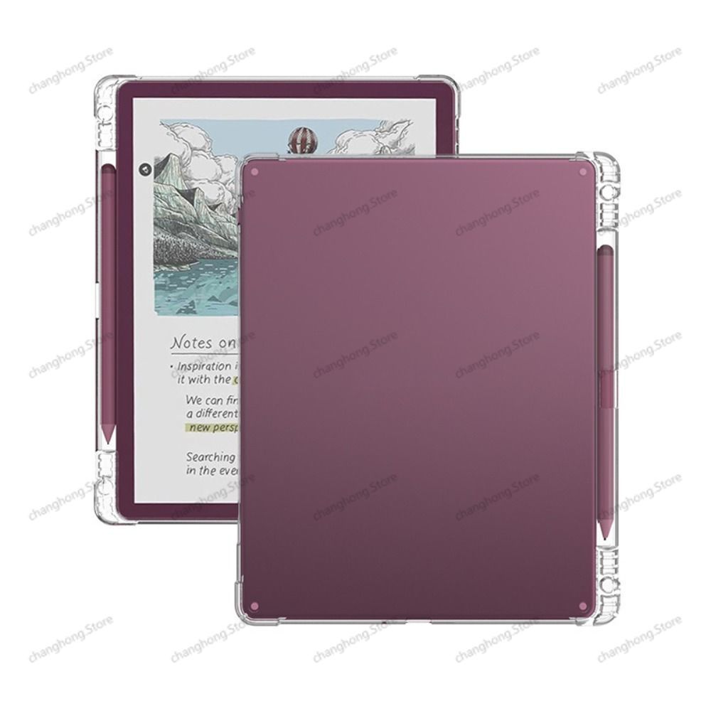 Soft TPU E-Reader Case พร้อมที่วางปากกา Drop Resistance Clear เคสป้องกันสําหรับ Kindle Scibe/Colorso