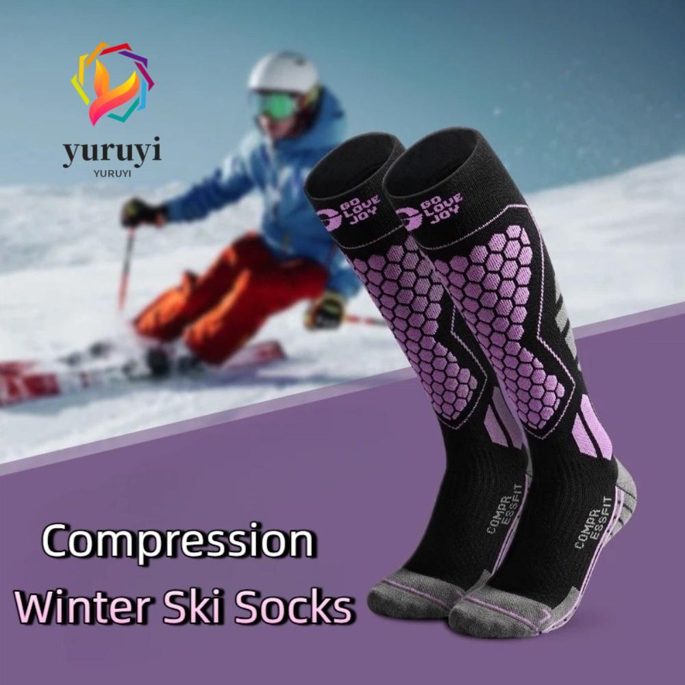 ถุงเท้าสกีและสโนว์บอร์ด กันความชื้น ระบายอากาศ และกันลื่น สำหรับสภาพอากาศหนาวเย็น