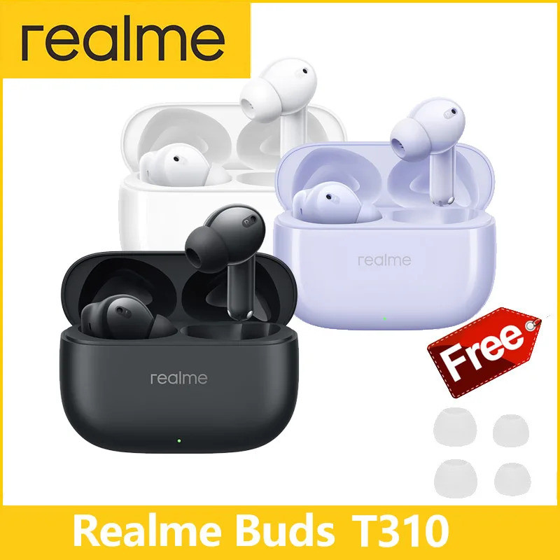 Original realme Buds T310 หูฟังไร้สายบลูทูธ 5.4 Noise Cancellation 40H แบตเตอรี่หูฟัง T300 อัพเกรดสํ