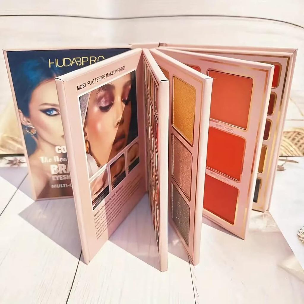 KAPEINE พาเลทแต่งหน้าแบบพับได้ หน้า ดวงตาและริมฝีปาก 5-in-1 | คอนทัวร์ บลัชออน ไฮไลท์ อายแชโดว์ | พา