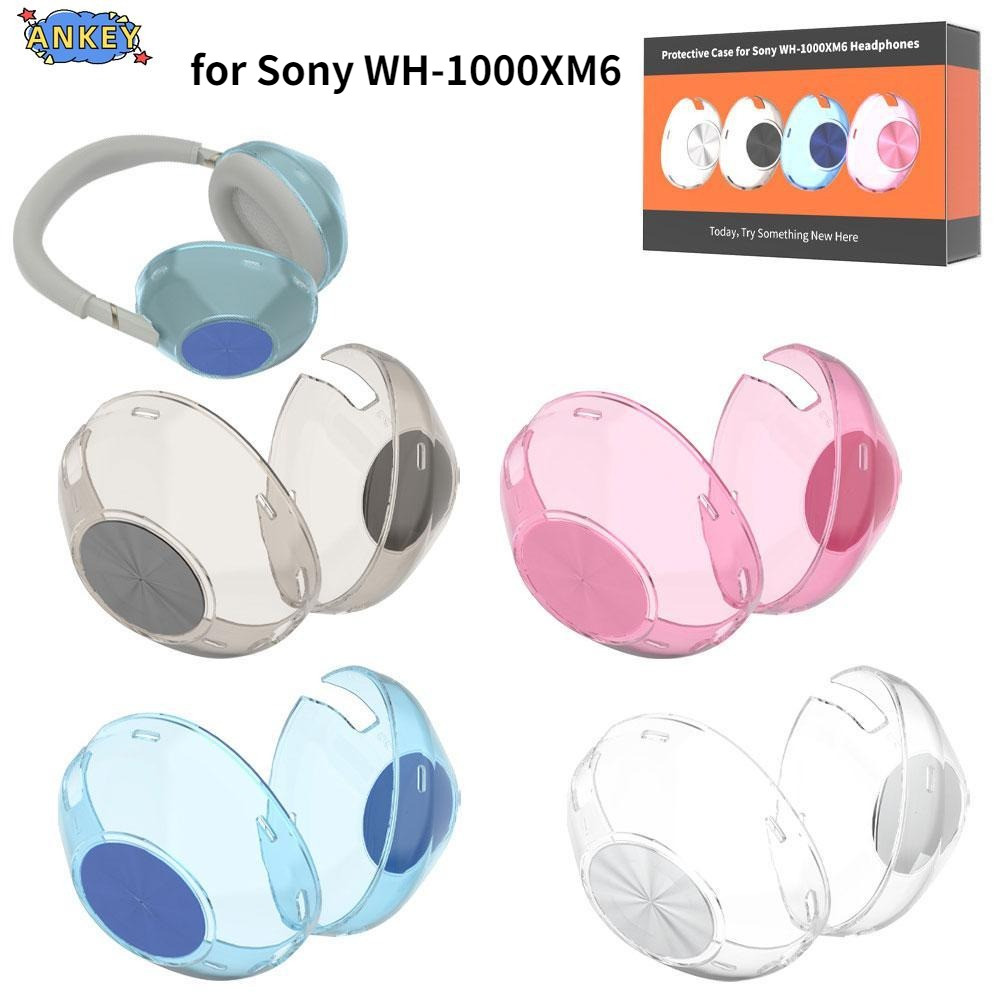 TPU Clear Case for Sony WH-1000XM6 Headset Shockproof Anti-fall Protector Waterproof Headphone Case