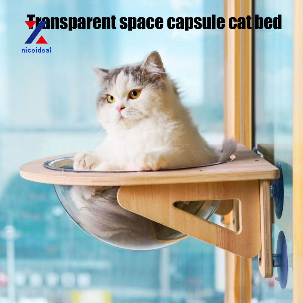 ✲Nd Cat Spot Cat Climbing Shelf Cat Hammock Bed with Bubble Window Perch ดูดถ้วยในร่ม Cat Lounge สํา