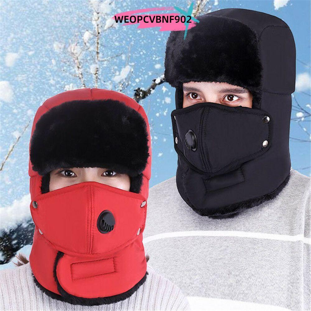 WEOPCVBNF902 Traper Hat Ushanka Warm Cotton Winter Bomber Hat