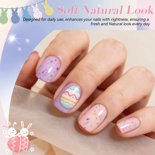 BORN PRETTY 6 ชิ้นครีมสีขาวสีชมพูสีฟ้าเจลเล็บชุดที่มีสีสัน UV เจลเล็บกึ่งถาวรเจลเคลือบเงาเล็บ