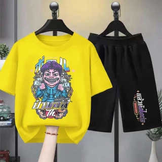 【จัดส่งจากประเทศไทย】 เซ็ตชุดเด็ก เสื้อ+กางเกง ชุดสองชิ้น เสื้อยืดเด็ก คอตตอน เสื้อยืดเด็ก คอตตอน ชุดสูทเด็กผู้ชาย ชุดลำล