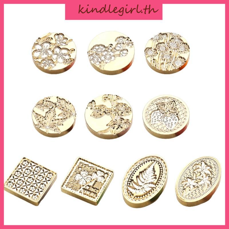 KING Maple-Leaf Sealing Wax Stamp Flower Wax Seal Stamp Head สําหรับการ์ดเชิญ