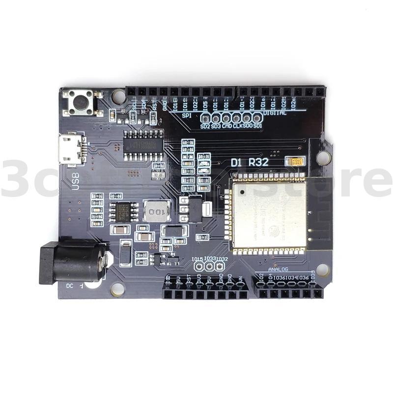 ESP32 D1 R32 บอร์ดพัฒนาไร้สาย WiFi บลูทูธ CH340 4MB แฟลชเข้ากันได้กับ Arduino UNO R3 สําหรับ Wemos D