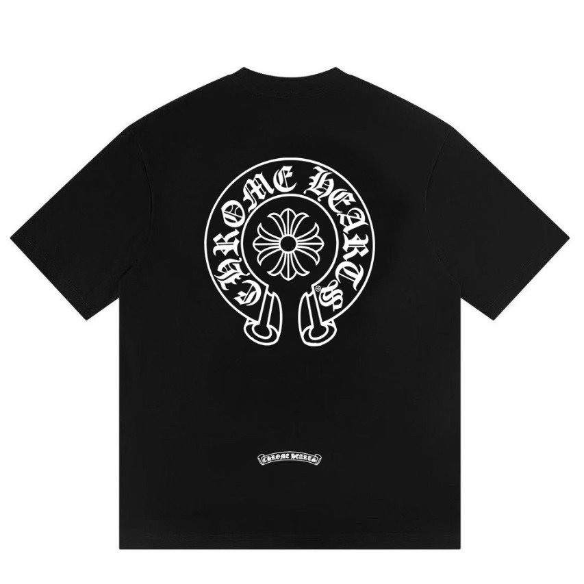 เสื้อยืดแขนสั้น Cross Garland สำหรับผู้ชายและผู้หญิง ออกแบบลายพิมพ์ด้านหน้า ทรงคลุมไหล่สบาย ๆ เหมาะสวมใส่วัน.daily casual wear