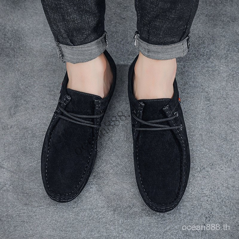 รองเท้าผู้ชาย ผู้ชายน้ําหนักเบา Soft Sole อินเทรนด์ Casual ธุรกิจ Loafers แฟชั่น All-Matching Loafer