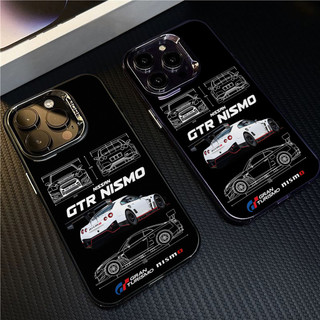 เคสไอโฟนiPhone 17 Pro Max วัฒนธรรมรถยนต์ JDM Simple สีทึบ Frosted Electroplate เลนส์ป้องกันเคสโทรศัพท์สําหรับ iPhone 17 Pro Max 16 15 14 13 12 11 7 8 Plus X Xr Xs Max