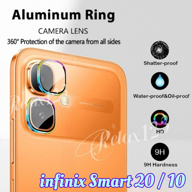 สําหรับ Infinix Smart 20 4G เลนส์โทรศัพท์สําหรับ Infinix Smart 20 Plus infinix Smart20/20 10 Plus 4G 5G 2026 เลนส์กล้องด้านหลังป้องกันแหวนกระจกนิรภัยโลหะฝาครอบ