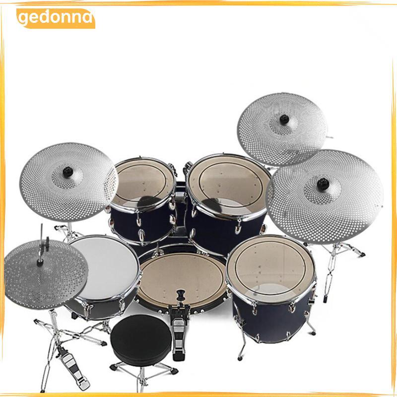 [gedonna] Quiet Cymbal Alloy Low Volume Mute Cymbal Set Practice Cymbals Pack for Drummer Apartment 