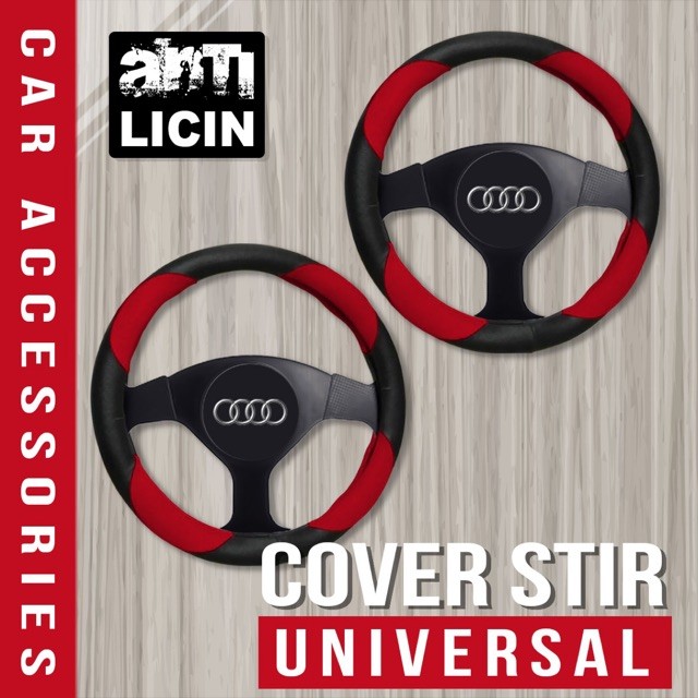 ฝาครอบพวงมาลัยสําหรับ Audi A4 A5 A6 A7 A8 Q3 Audi Q5 Q7 Red Esition