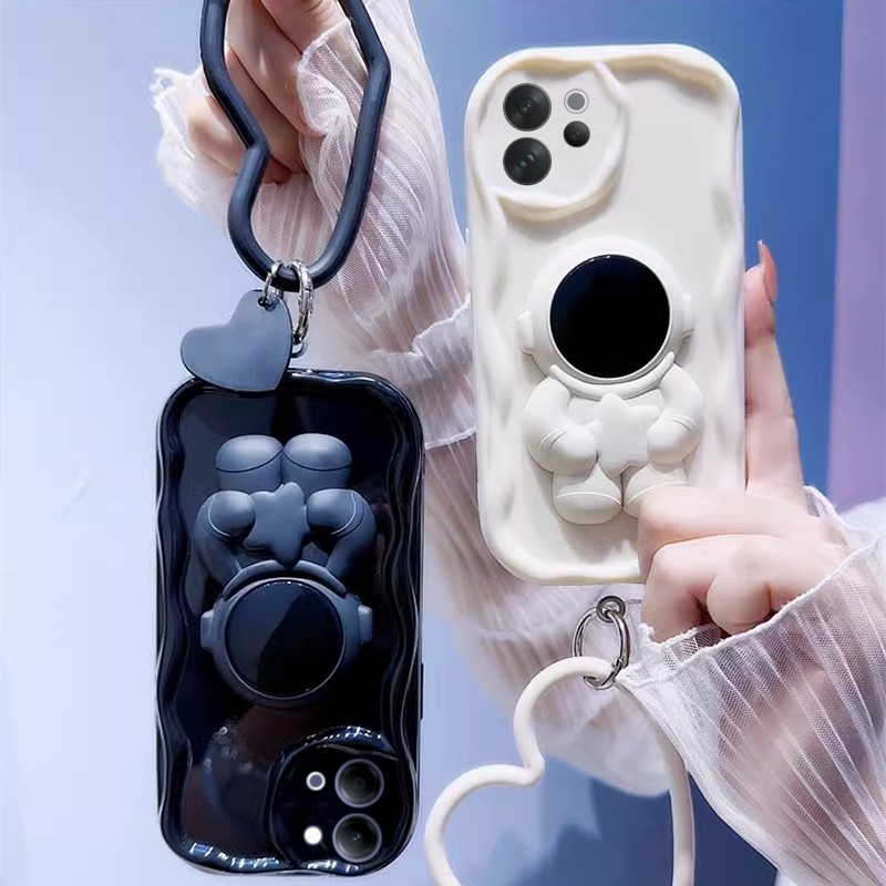 เคสโทรศัพท์ VIVO V70 Y05 Y11d Y31d VIVOV70 5G Casing with Love Bracelet Invisible Astronaut Stand So