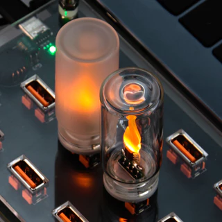 รถตกแต่งภายในรถ Ambient โคมไฟ Night Light สําหรับวันหยุดตกแต่งบ้านอัตโนมัติ 5V USB Led แฟลชเทียนหลอดไฟ