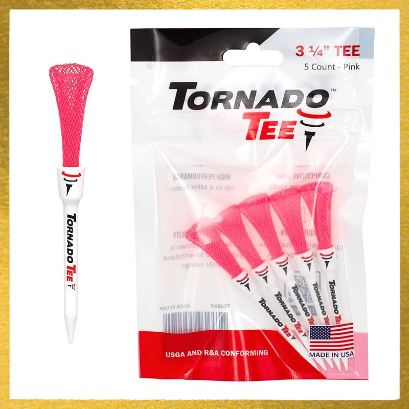 Tornado Tee Golf Tees Dragon Con Pink 3.25 Inches (82mm) Pack of 5 TT-325Direct from Japan
