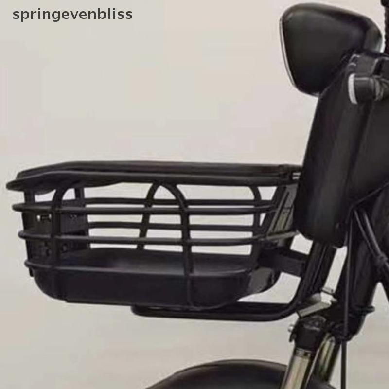 ตะกร้าจักรยาน Springevenbliss ขนาดใหญ่ วัสดุ PC ทนทาน ถอดได้ง่าย มีฝาปิดสำหรับจักรยานไฟฟ้า