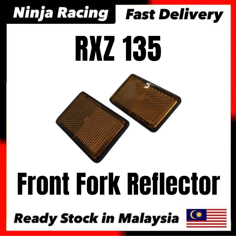 ด้านหน้าส้อมด้านข้างสีส้ม Reflector ชุด Yamaha RXZ 135 RXZ135 5PV Cata Catal Catal Catal Cater วิเคร