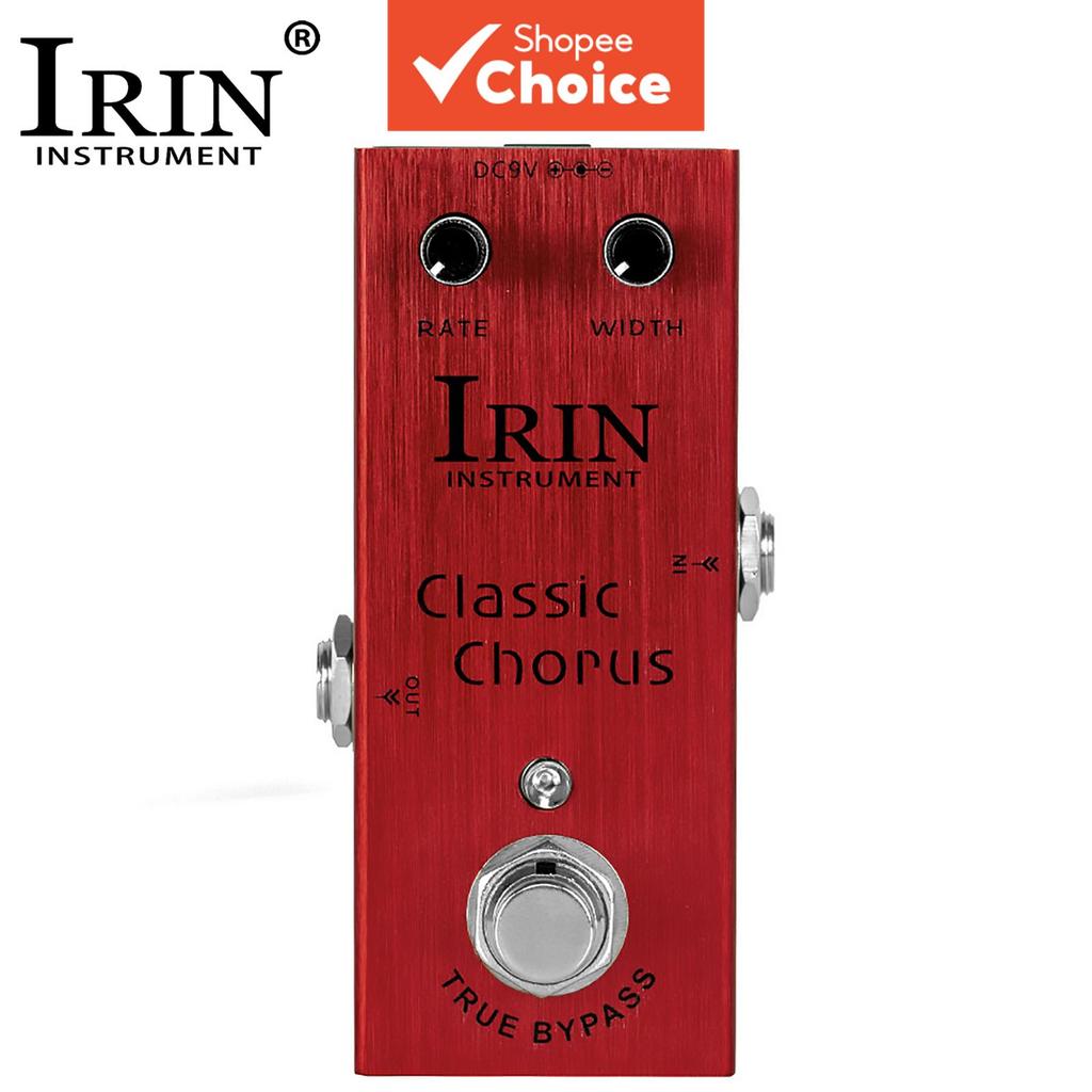 IRIN อิเล็กทริกกีตาร์เอฟเฟคต์เพดาล คอรัสคลาสสิก เพดาลคอรัสใสชัดเจน เอฟเฟคเตอร์แท้ Bypass อุปกรณ์เสริ