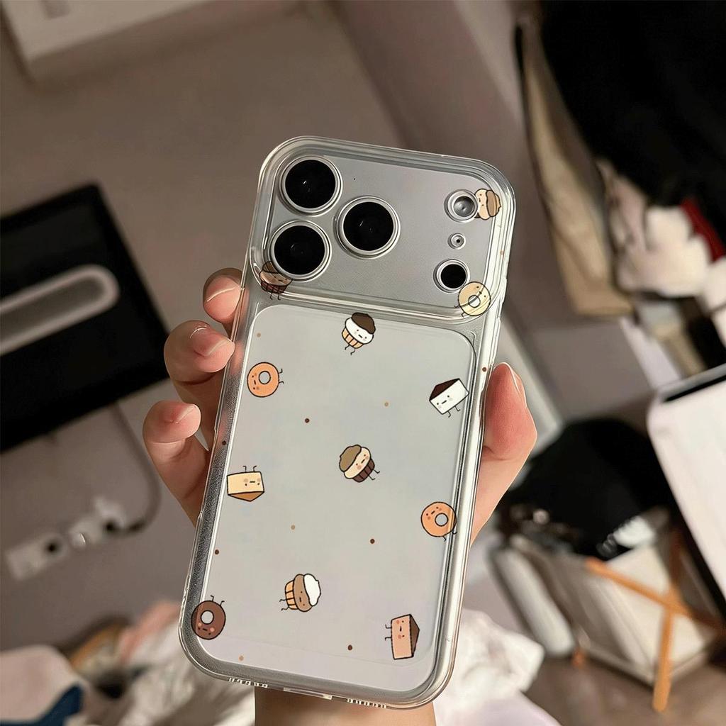กาแฟขนมมะม่วงหิมพานต์ขนาดเล็กสําหรับ 16 iPhone 17Air Space Case 14 13 11Pro