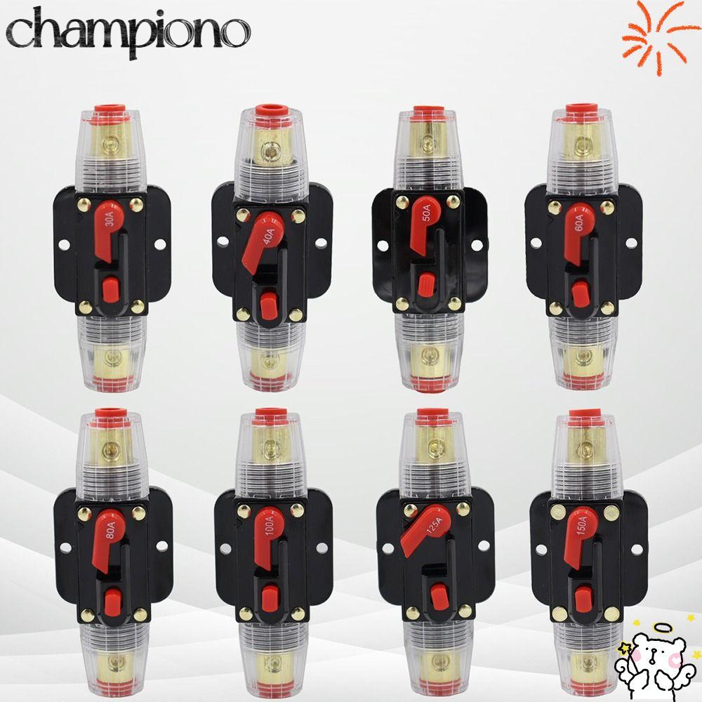 CHAMPIONO DC Resettable Circuit Breaker, 150A 125A 100A 80A ประกันรีเซ็ต Self Recovery Circuit Break